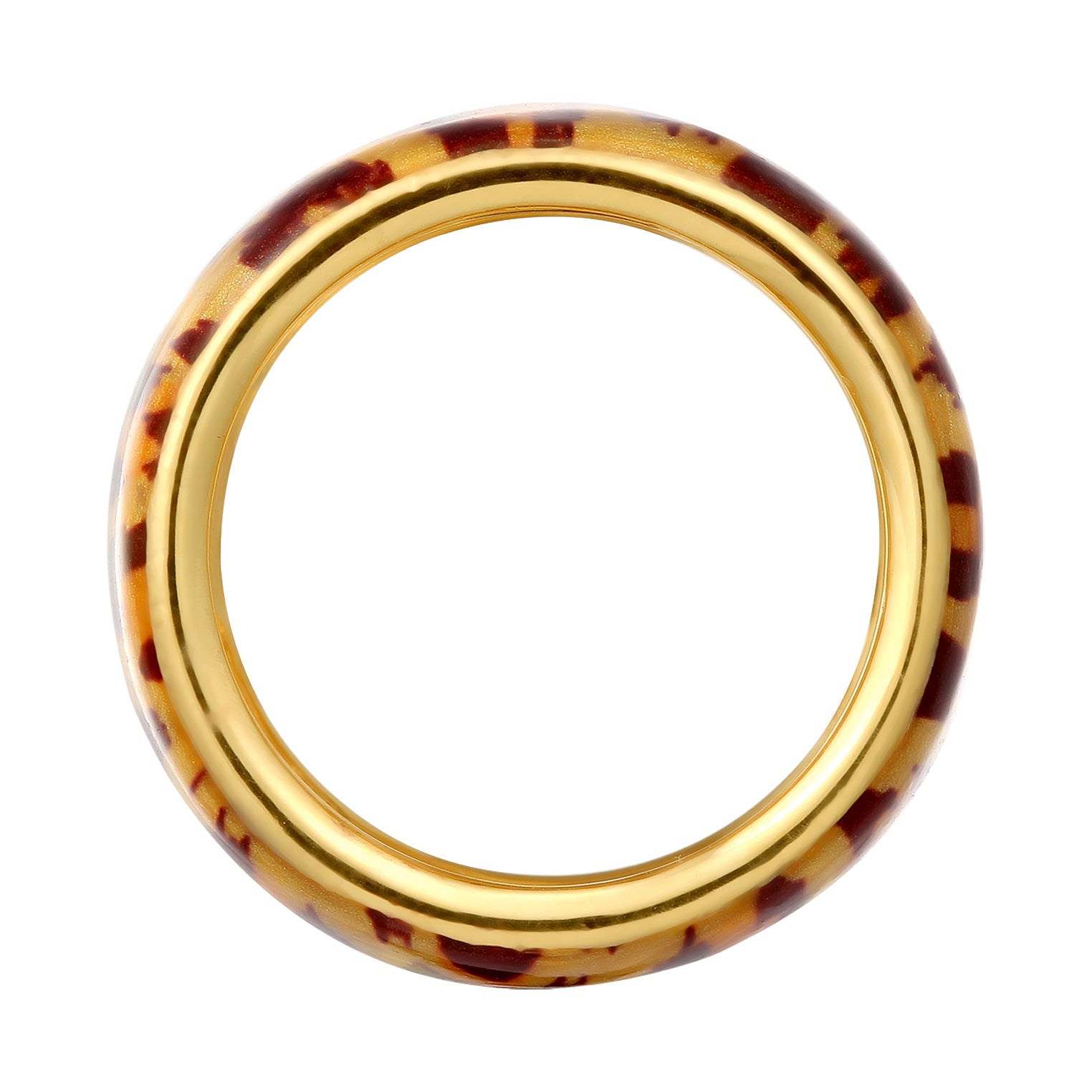 Gold - Elli | Bandring | Emaille (Leo) | 925 Sterling Silber vergoldet