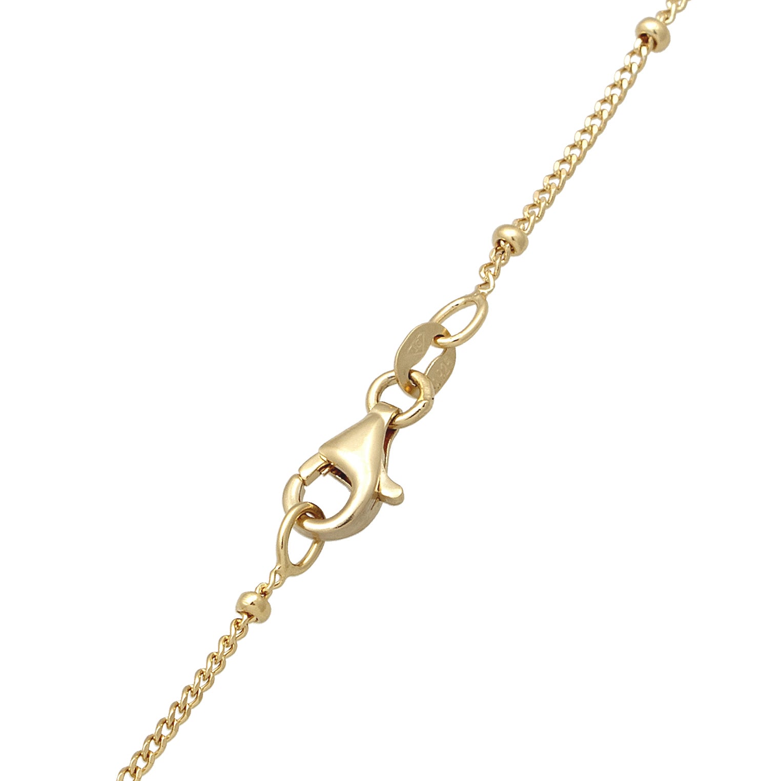 Gold - Elli | Kugel-Halskette Organic Tropfen | Mit Kristallen von Swarovski® (Rose) | 925 Sterling Silber vergoldet