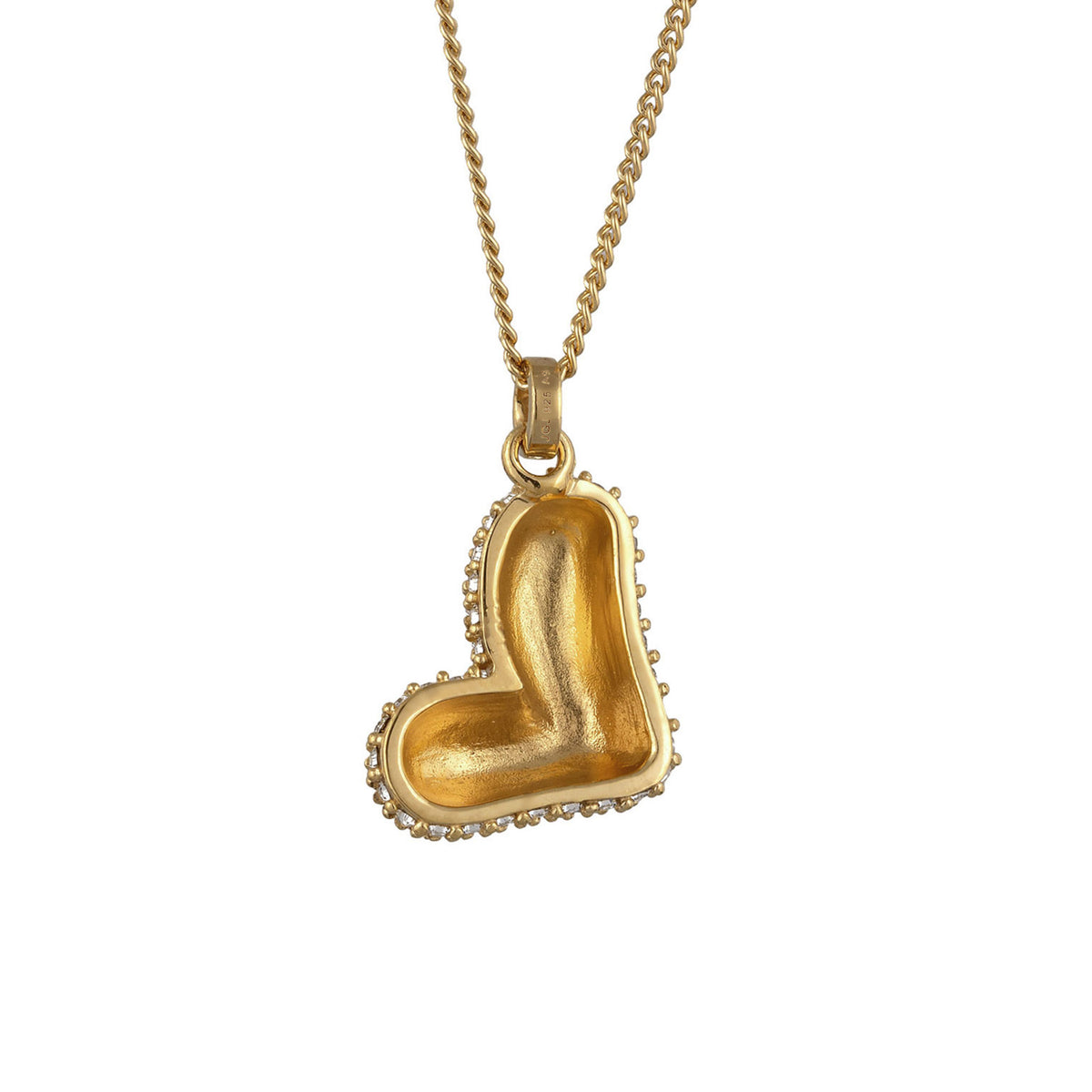 Gold - Elli | Halskette Bubble Buchstabe L | Mit Kristallen von Swarovski® (Weiß) | 925 Sterling Silber vergoldet