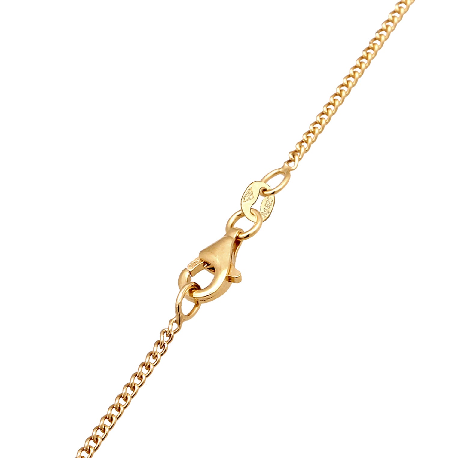 Gold - Elli | Halskette Bubble Buchstabe L | Kristalle (Weiß) | 925 Sterling Silber vergoldet