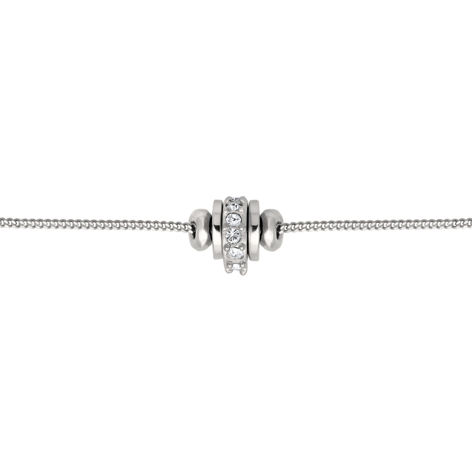 Silber - Elli | Choker mit Anhänger | Mit Kristallen von Swarovski® (Weiß) | 925 Sterling Silber
