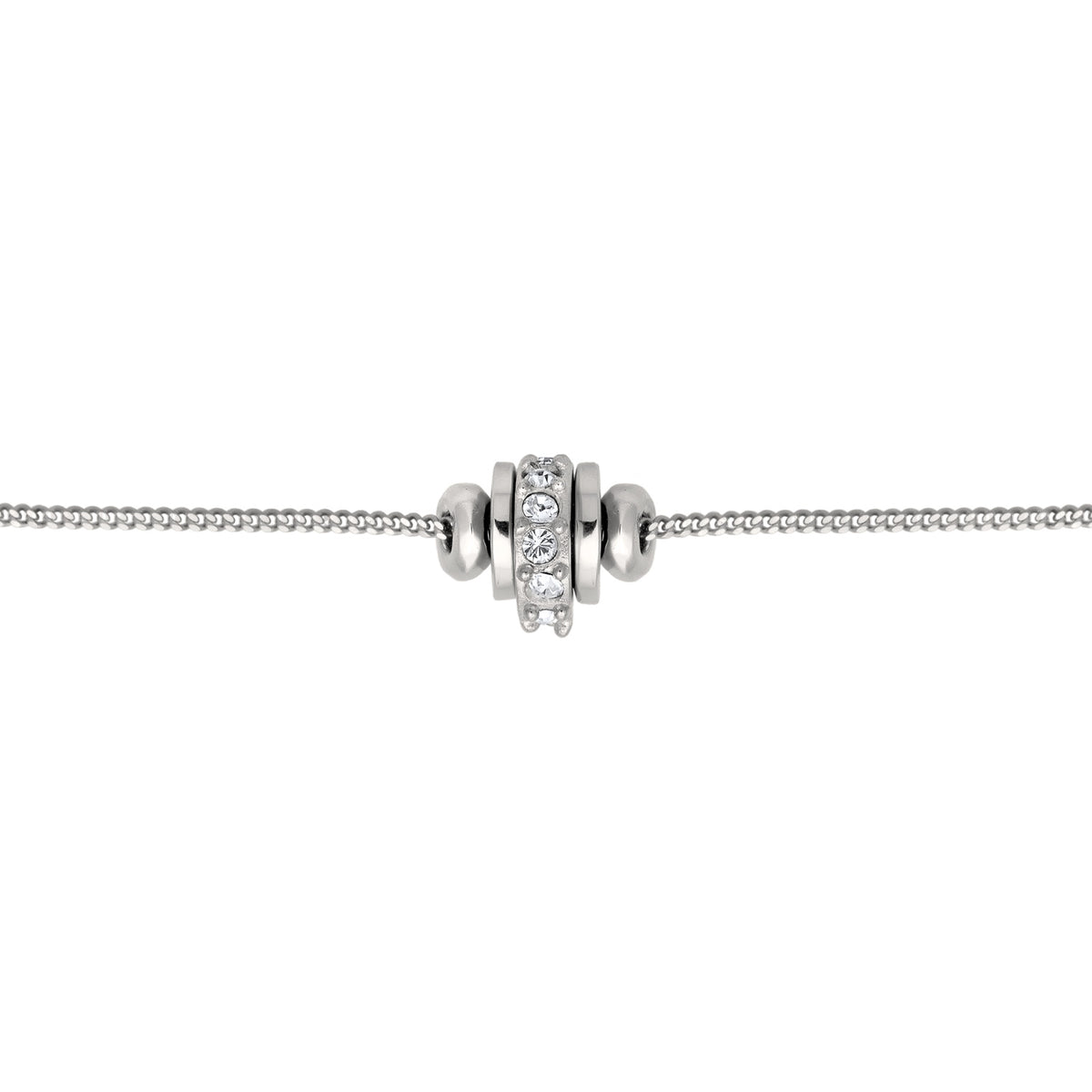 Silber - Elli | Choker mit Anhänger | Mit Kristallen von Swarovski® (Weiß) | 925 Sterling Silber