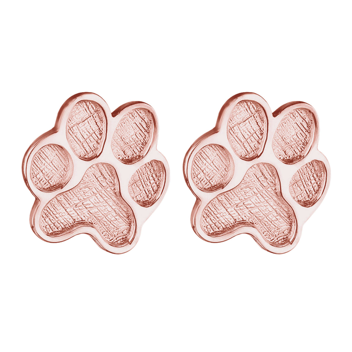 Roségold - Elli | Ohrstecker Pfote | 925 Sterling Silber Rosegold