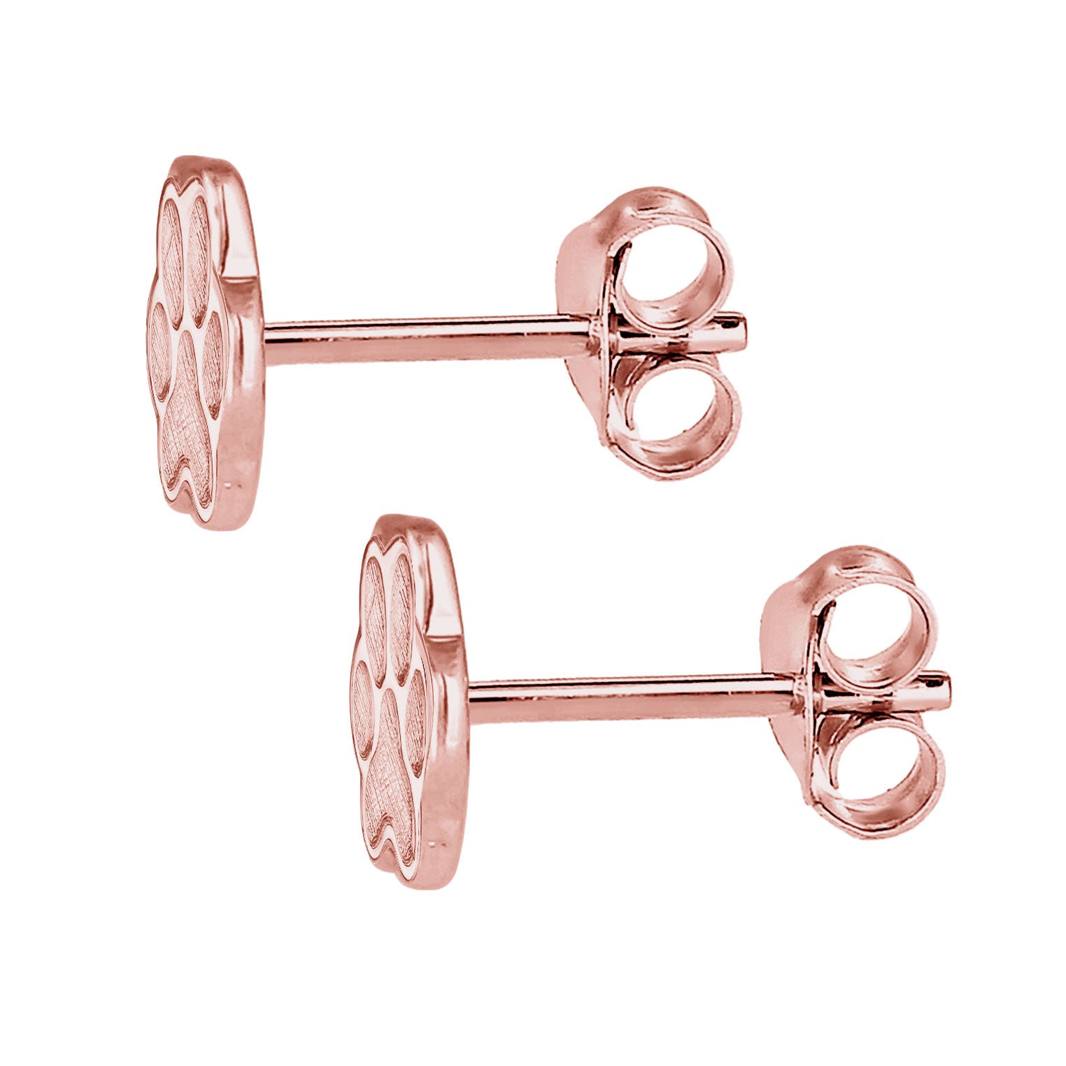 Roségold - Elli | Ohrstecker Pfote | 925 Sterling Silber Rosegold