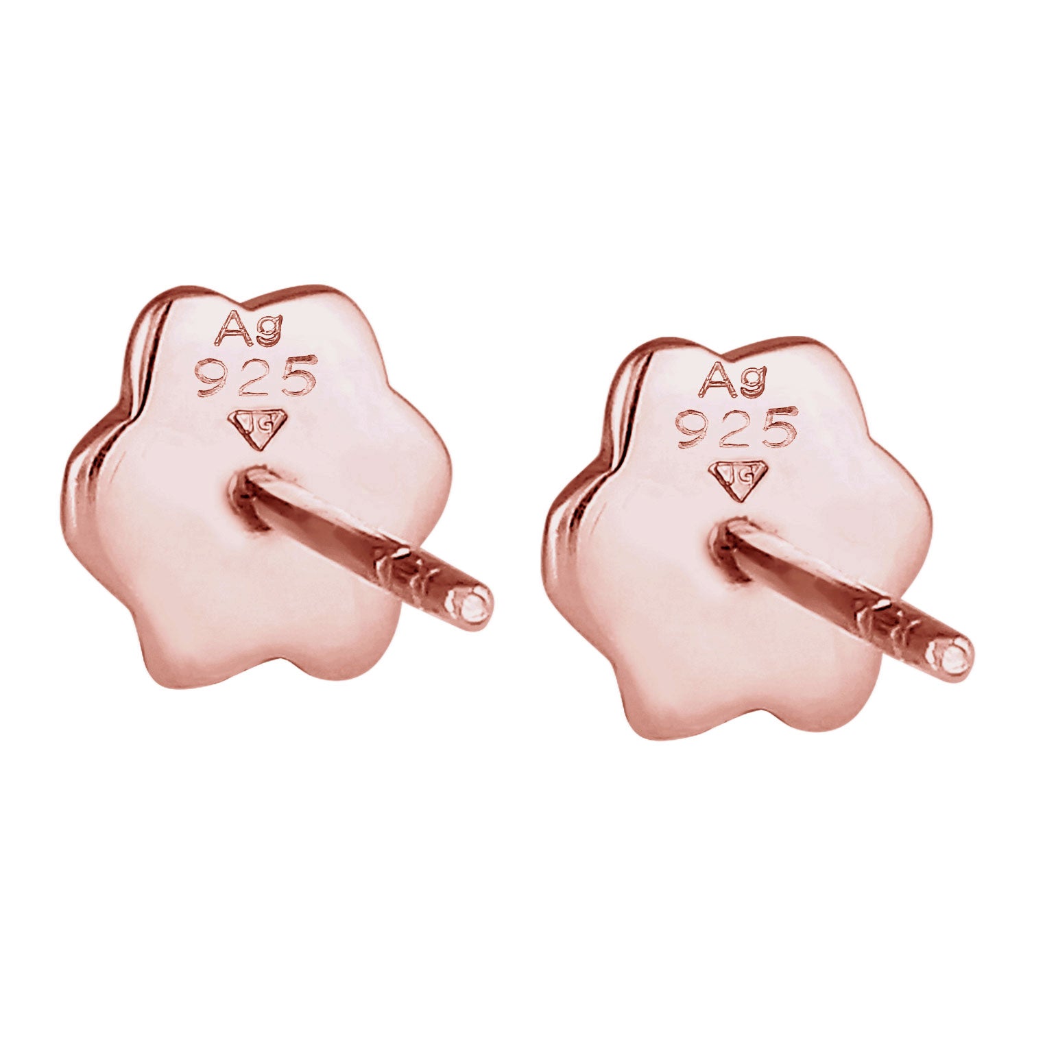Roségold - Elli | Ohrstecker Pfote | 925 Sterling Silber Rosegold