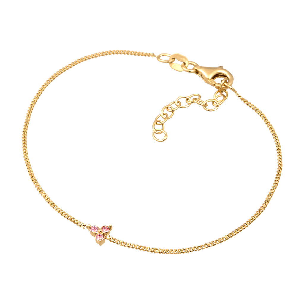 Gold - Elli | Armband | Mit Kristallen von Swarovski® (Rosé) | 925 Sterling Silber vergoldet