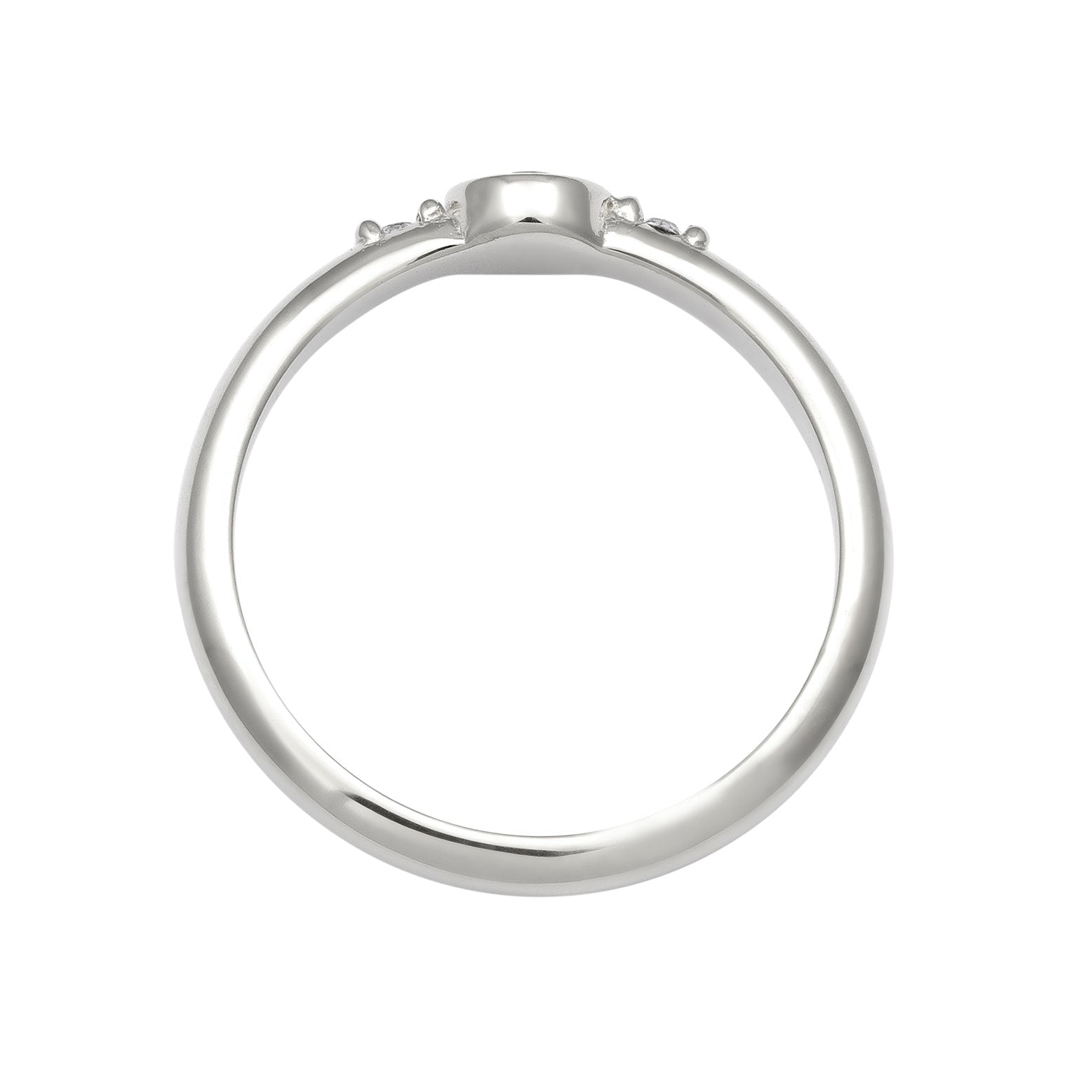 Silber - Elli | Solitär-Ring | Mit Kristallen von Swarovski® (Weiß) | 925 Sterling Silber