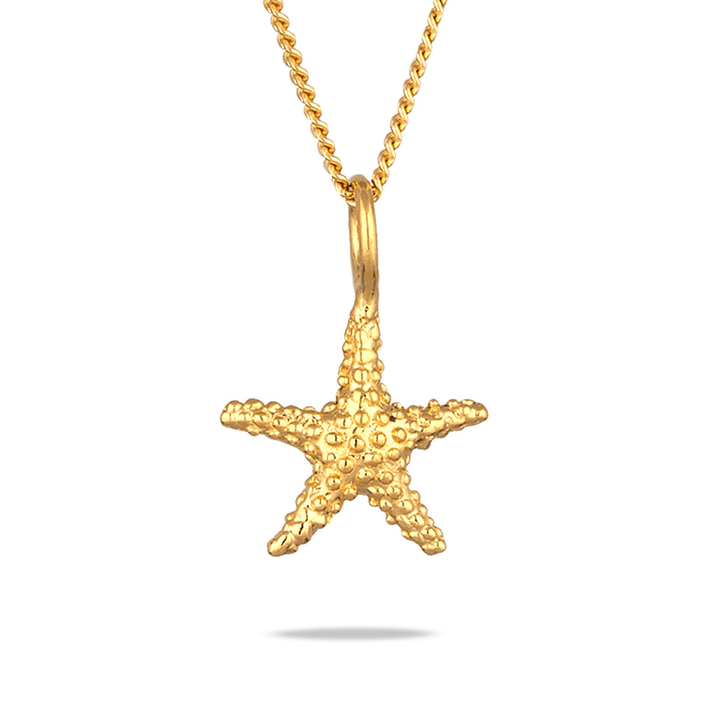 Gold - Elli | Halskette Seestern | 925 Sterling Silber vergoldet