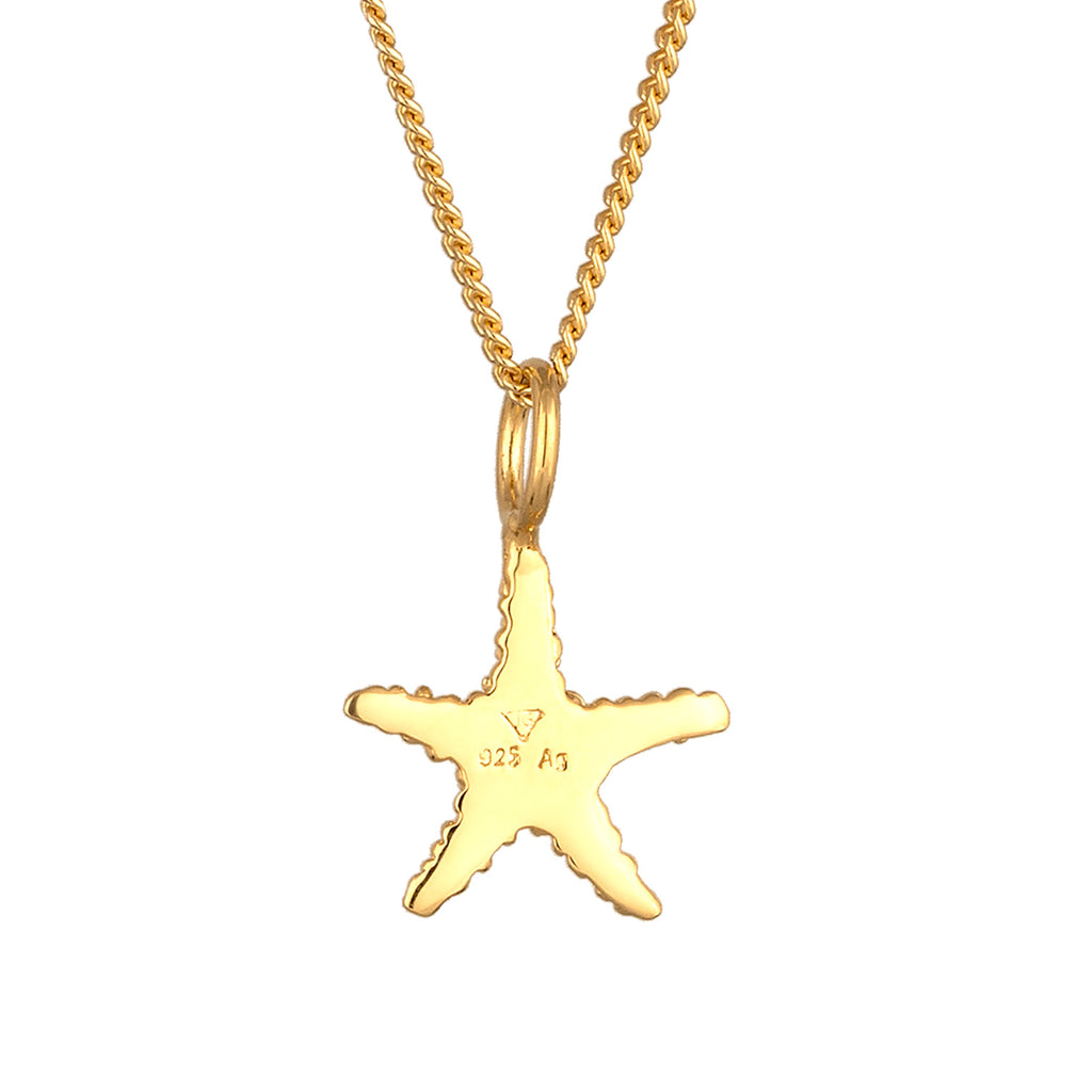 Gold - Elli | Halskette Seestern | 925 Sterling Silber vergoldet