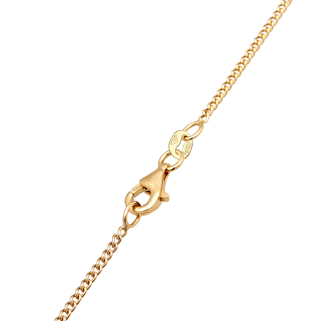 Gold - Elli | Halskette Bubble Buchstabe G | Mit Kristallen von Swarovski® (Weiß) | 925 Sterling Silber vergoldet