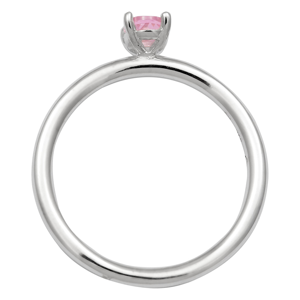 Rosa - Elli | Solitär-Ring | Zirkonia (Pink) | 925 Sterling Silber
