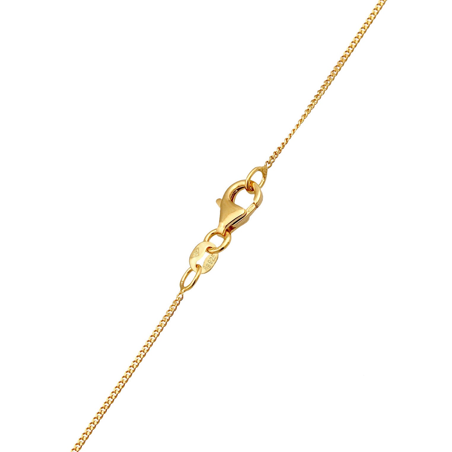 Gold - Elli | Halskette Frangipani Anhänger | Mit Kristallen von Swarovski® (Weiß) | 925 Sterling Silber vergoldet