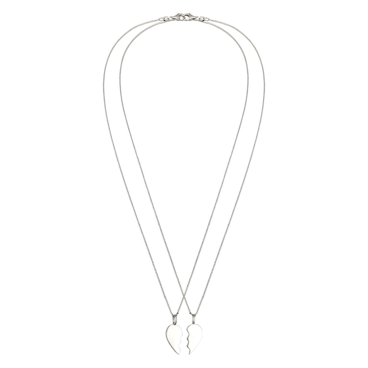 Silber - Elli | Halsketten-Set Herz | 925 Sterling Silber