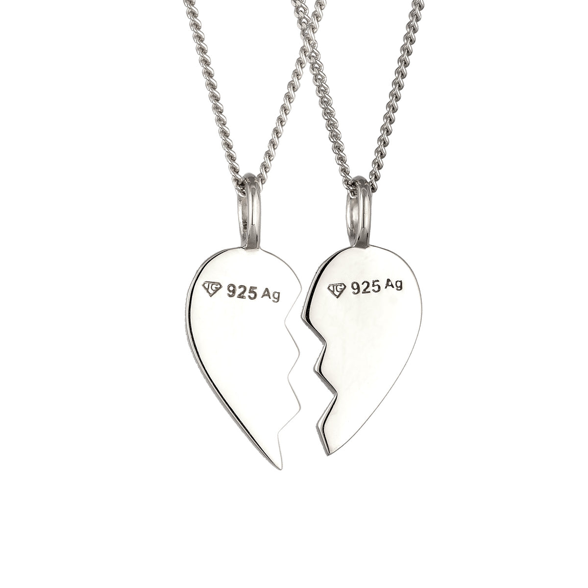 Silber - Elli | Halsketten-Set Herz | 925 Sterling Silber
