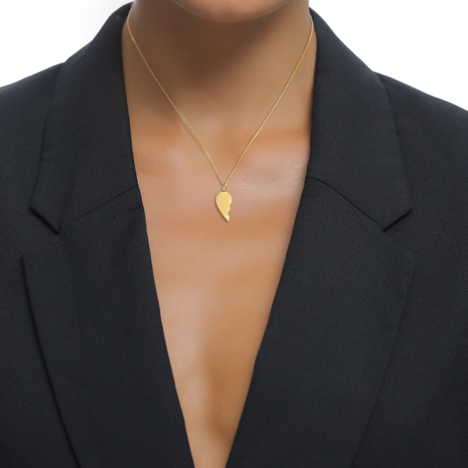 Gold - Elli | Halsketten-Set Herz | 925 Sterling Silber vergoldet