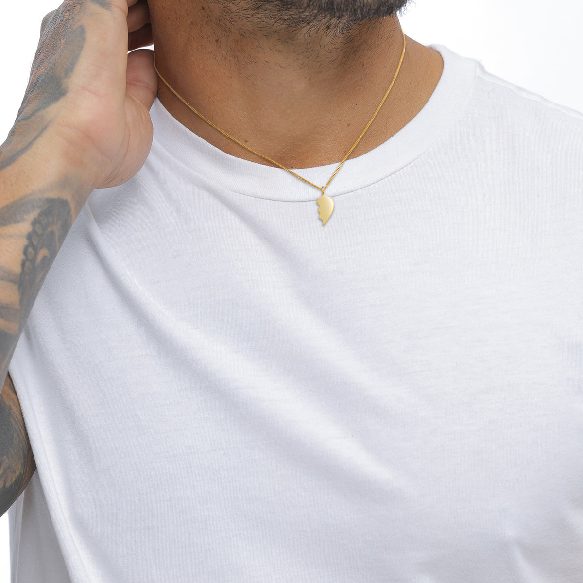 Gold - Elli | Halsketten-Set Herz | 925 Sterling Silber vergoldet
