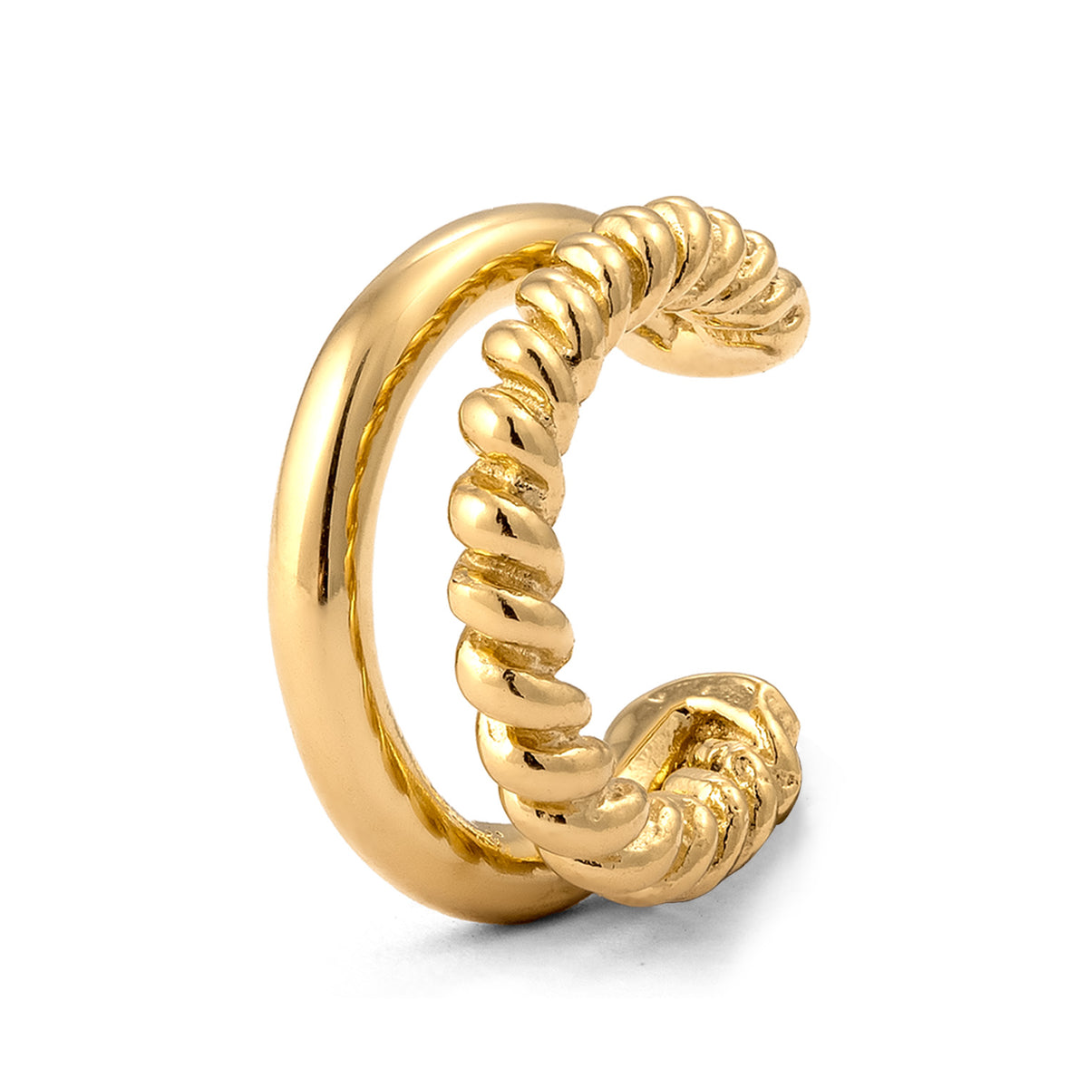 Gold - Elli | Earcuff Twisted | 925 Sterling Silber vergoldet