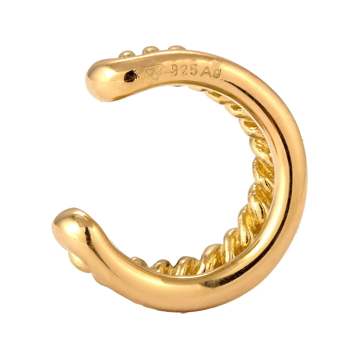 Gold - Elli | Earcuff Twisted | 925 Sterling Silber vergoldet
