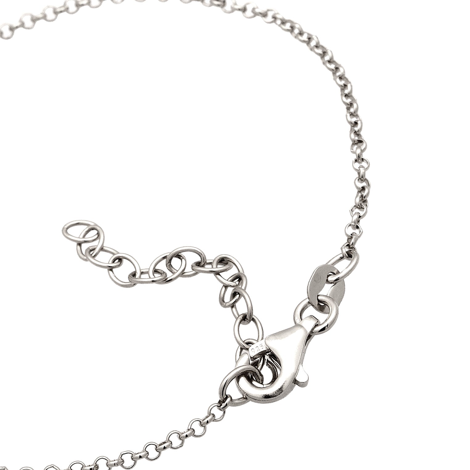 Silber - Elli | Armband Flugzeug | Mit Kristallen von Swarovski® (Weiß) | 925 Sterling Silber