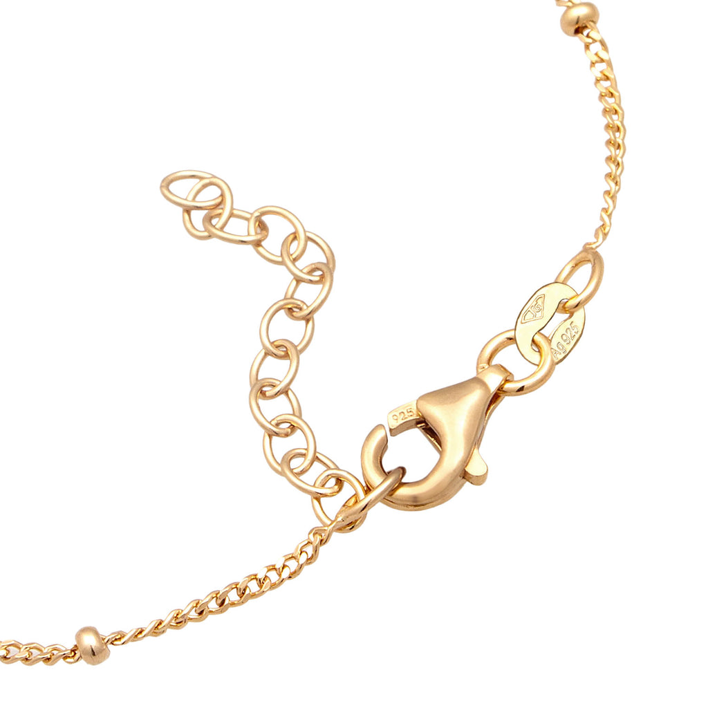 Gold - Elli | Kugel-Armband | Mit Kristallen von Swarovski® (Pink & Rose) | 925 Sterling Silber vergoldet