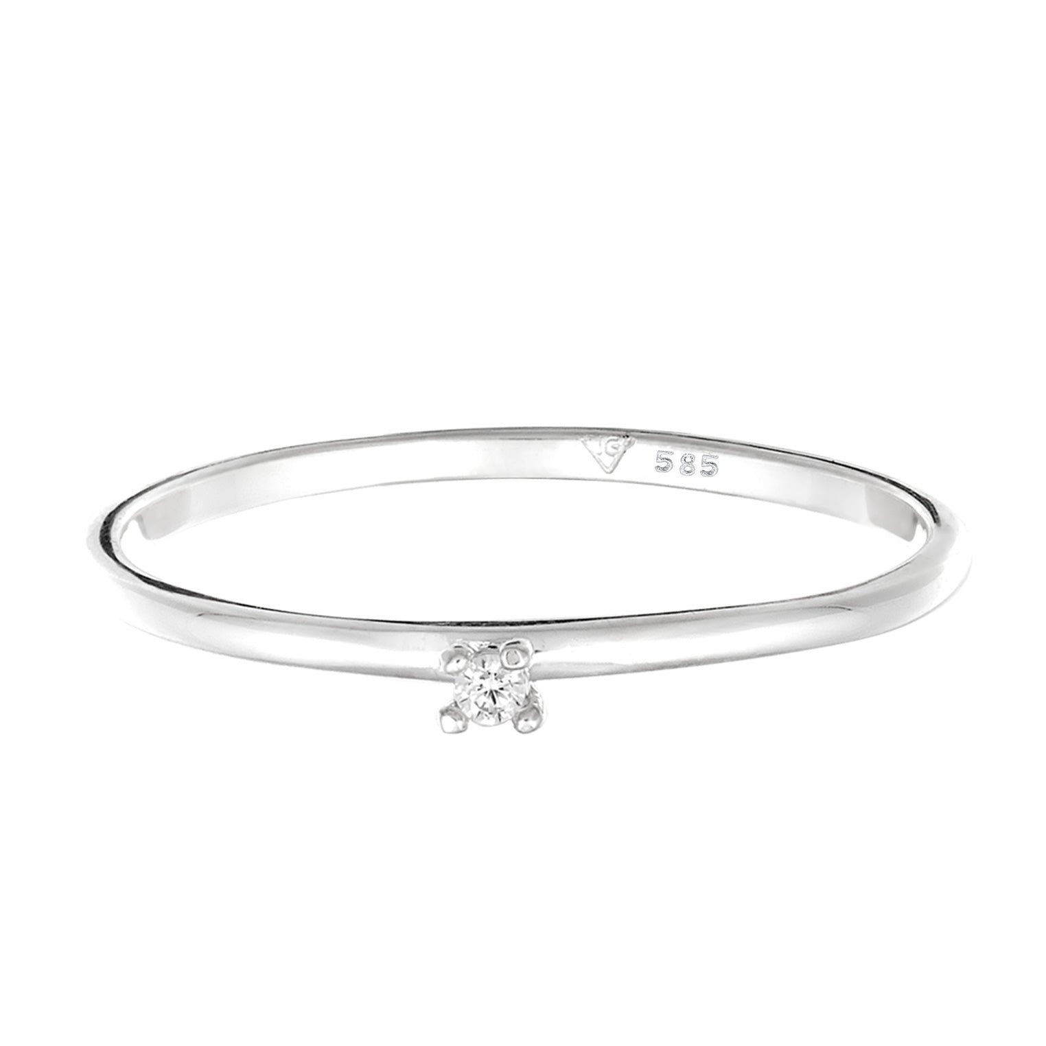 Weiß - Elli DIAMONDS | Verlobungsring | Diamant (Weiß, 0,015 ct) | 585 Weißgold