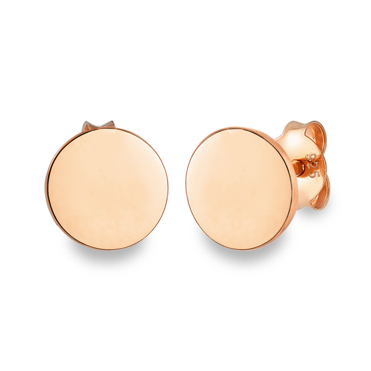 Roségold - Elli | Ohrstecker Plättchen | 925 Sterling Silber Rosegold