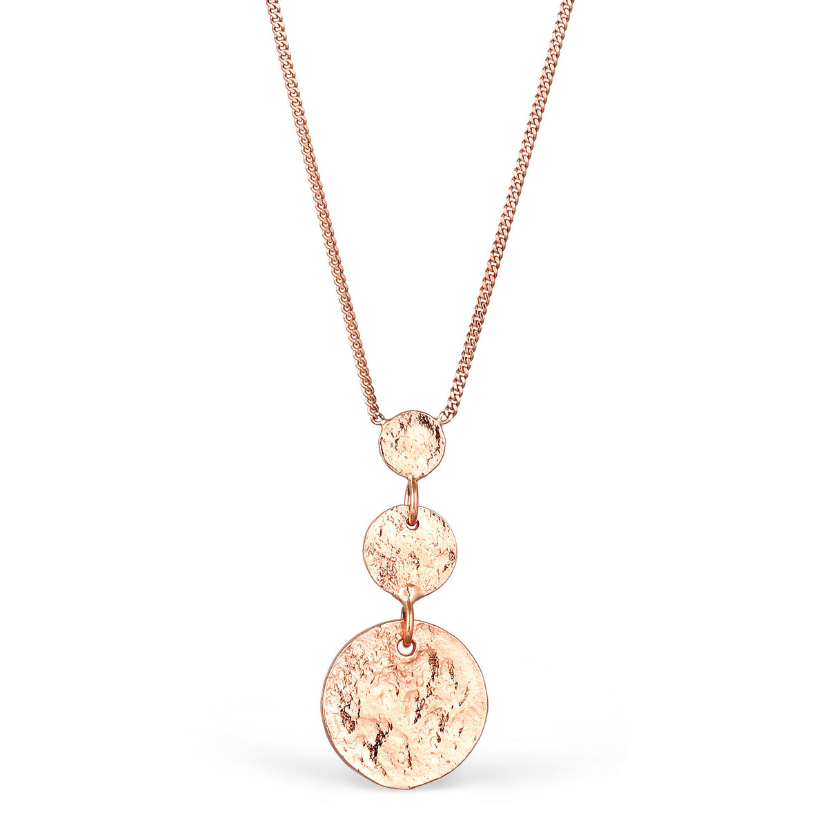 Roségold - Elli | Halskette | Anhänger Plättchen | 925 Sterling Silber Rosegold