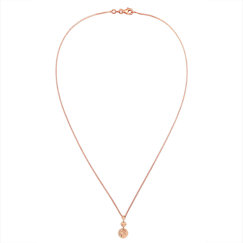 Roségold - Elli | Halskette | Anhänger Plättchen | 925 Sterling Silber Rosegold