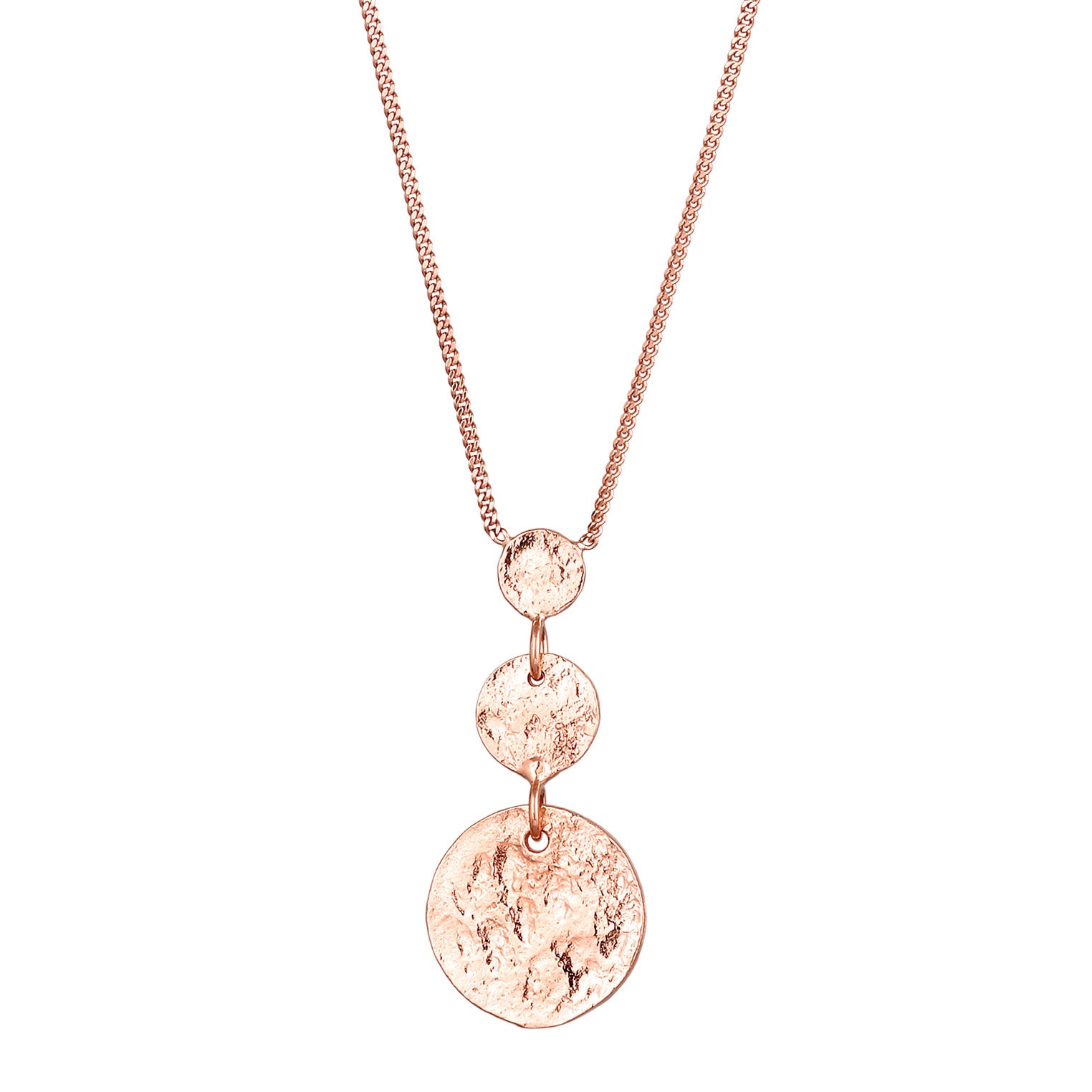 Roségold - Elli | Halskette | Anhänger Plättchen | 925 Sterling Silber Rosegold