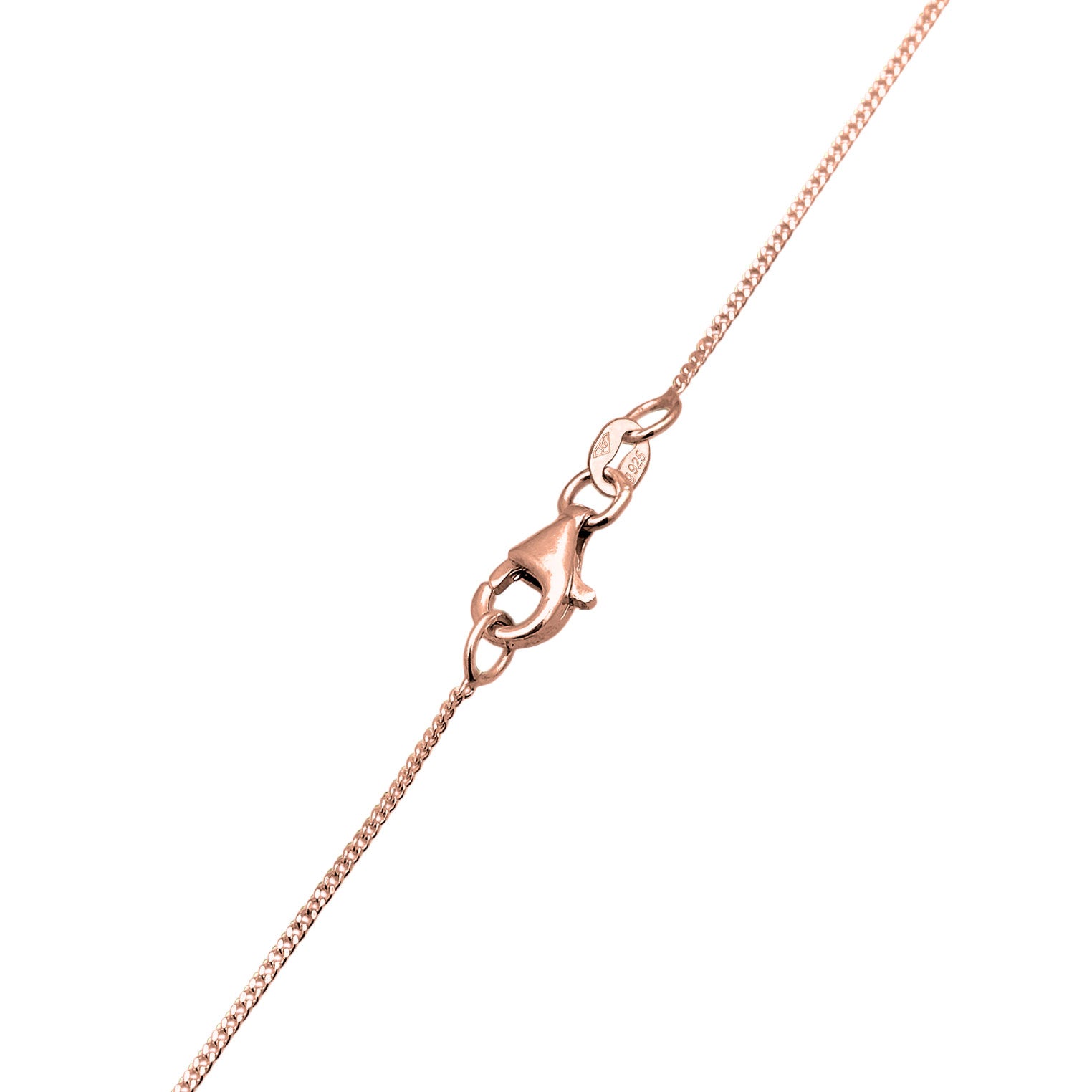 Roségold - Elli | Halskette | Anhänger Plättchen | 925 Sterling Silber Rosegold