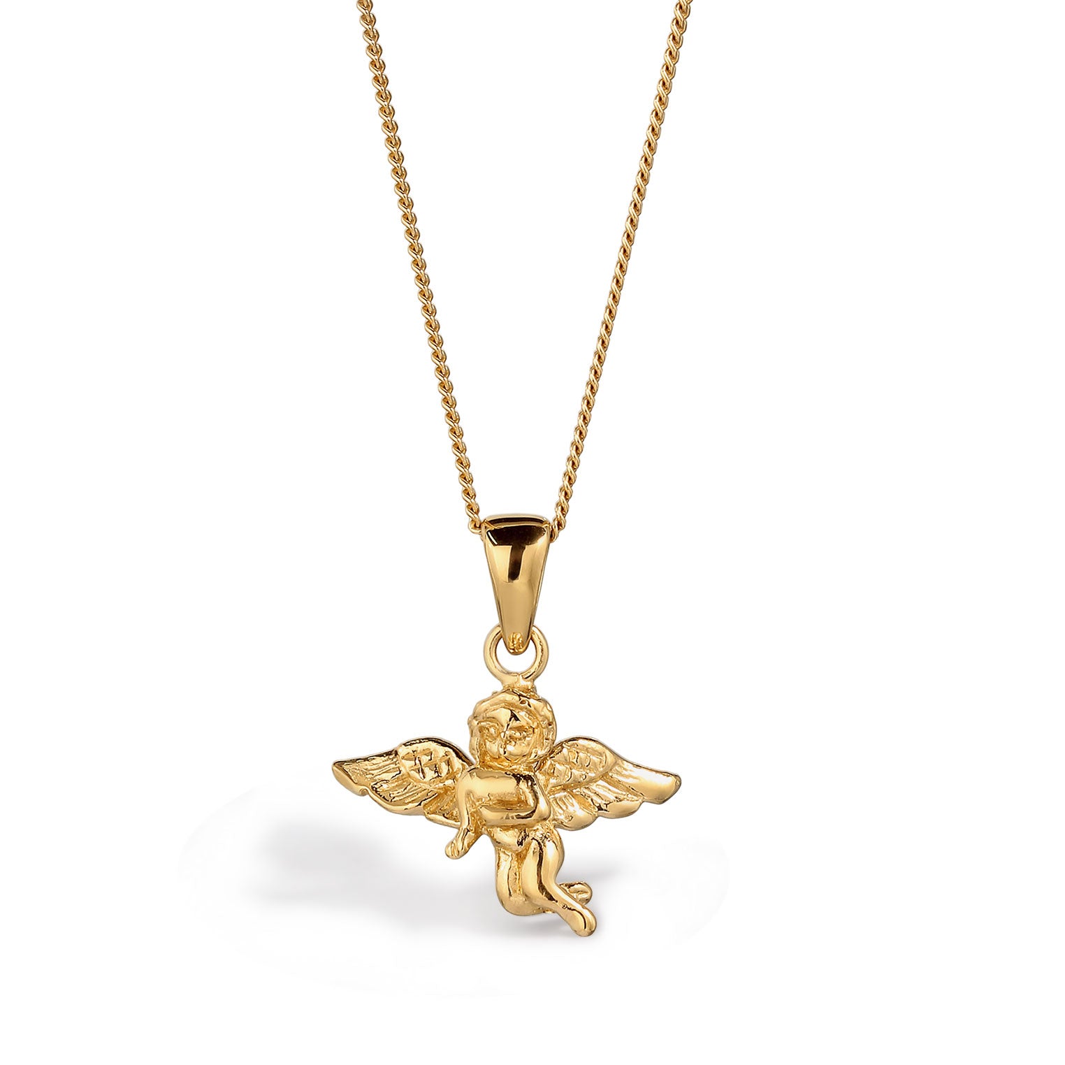 Gold - Nenalina | Halskette Engel | 925 Sterling Silber vergoldet