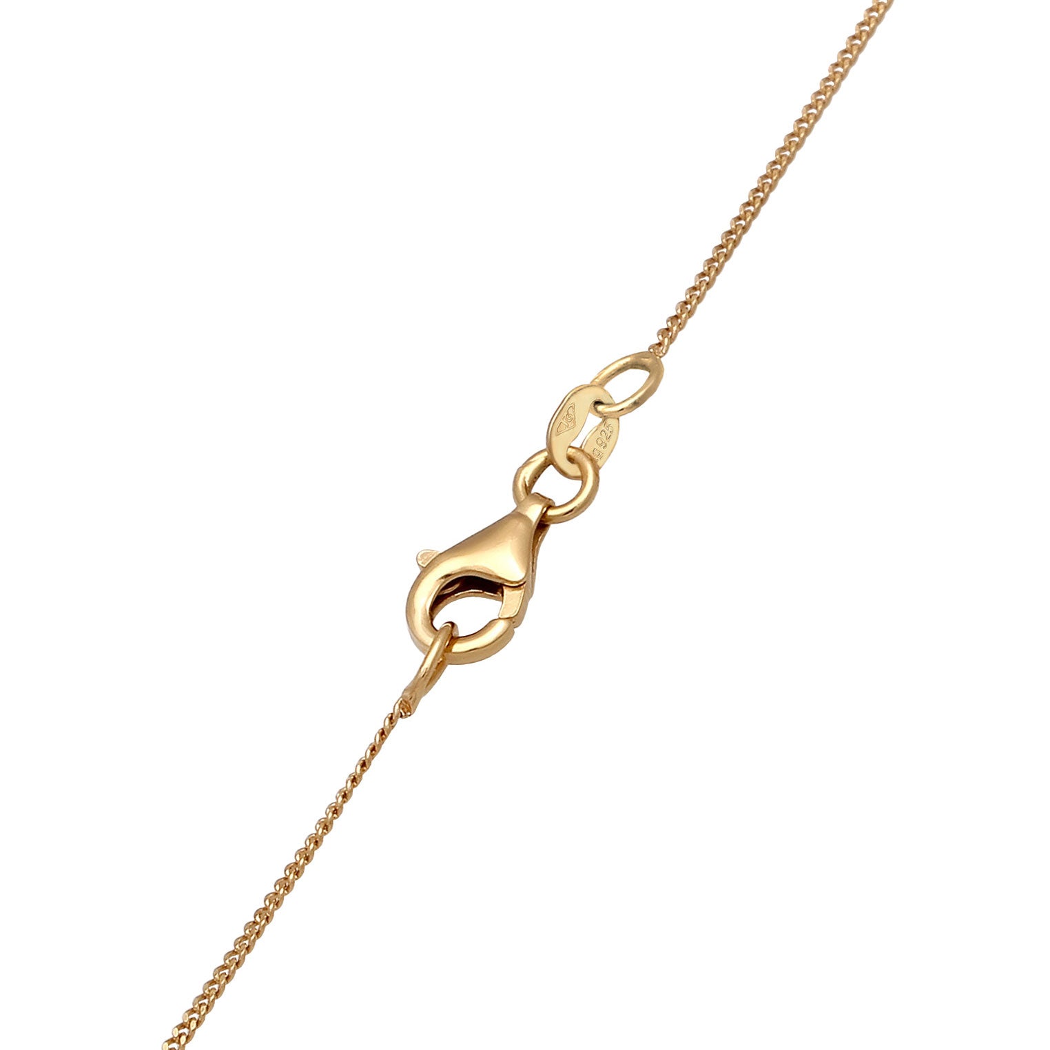 Gold - Elli | Halskette Anhänger Zitrone | Mit Kristallen von Swarovski® (Weiß, Grün, Gelb) | 925 Sterling Silber vergoldet