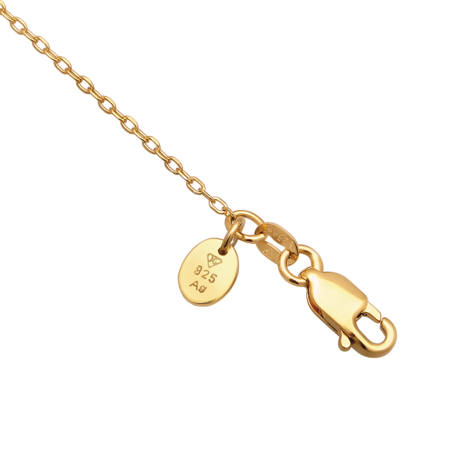 Gold - Elli PREMIUM | Halskette Tropfen | Synthetischer Smaragd (Grün) & Zirkonia (Weiß) | 925 Sterling Silber vergoldet