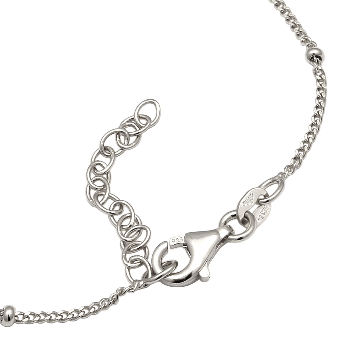 Silber - Elli | Kugel-Armband Stern Anhänger | Mit Kristallen von Swarovski® (Weiß) | 925 Sterling Silber