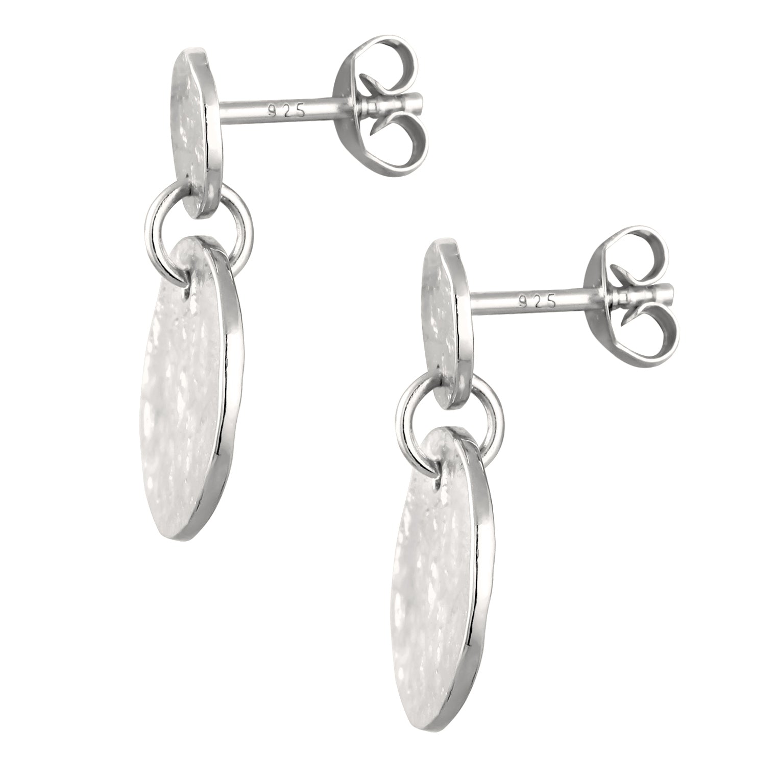 Silber - Elli | Ohrhänger Plättchen | 925 Sterling Silber
