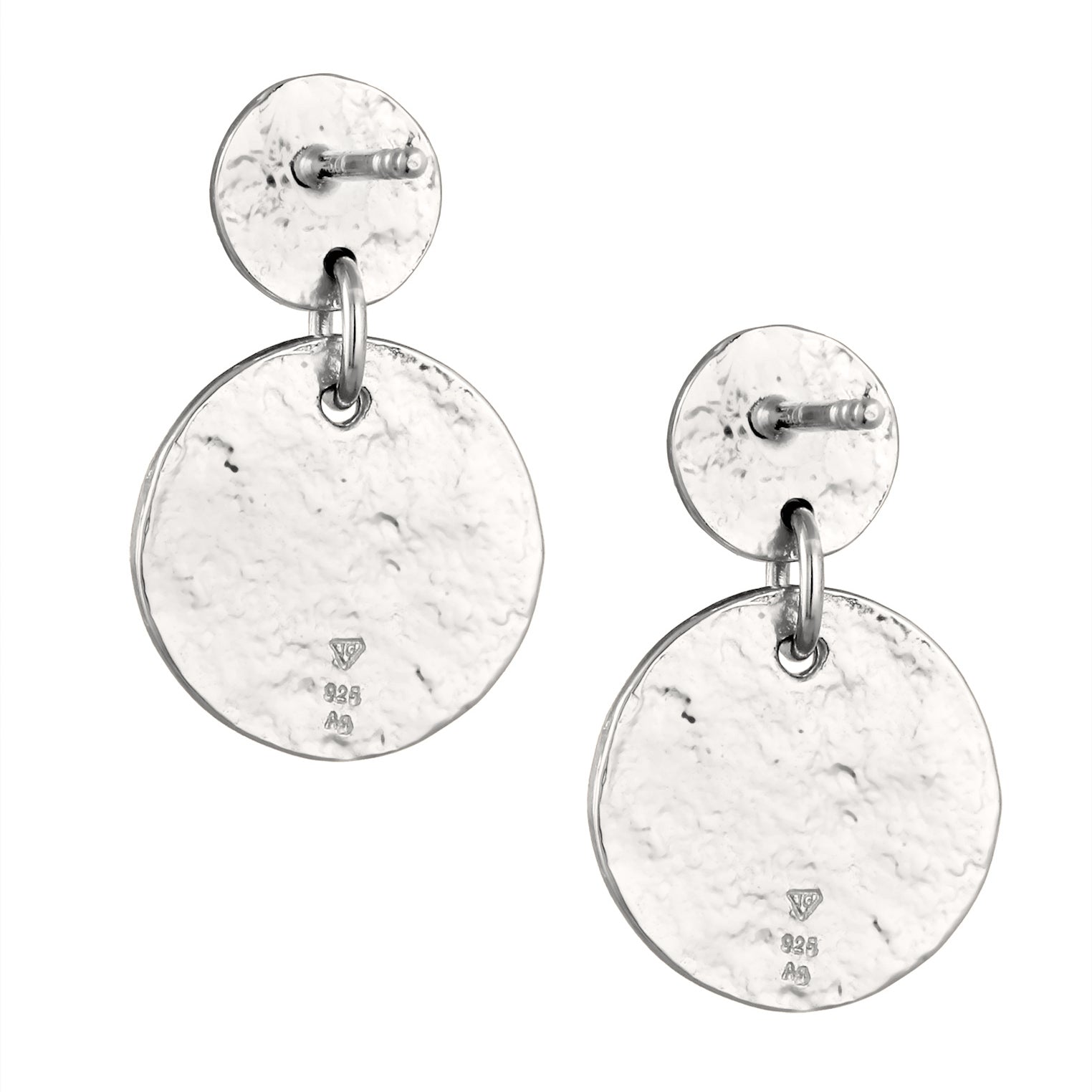 Silber - Elli | Ohrhänger Plättchen | 925 Sterling Silber