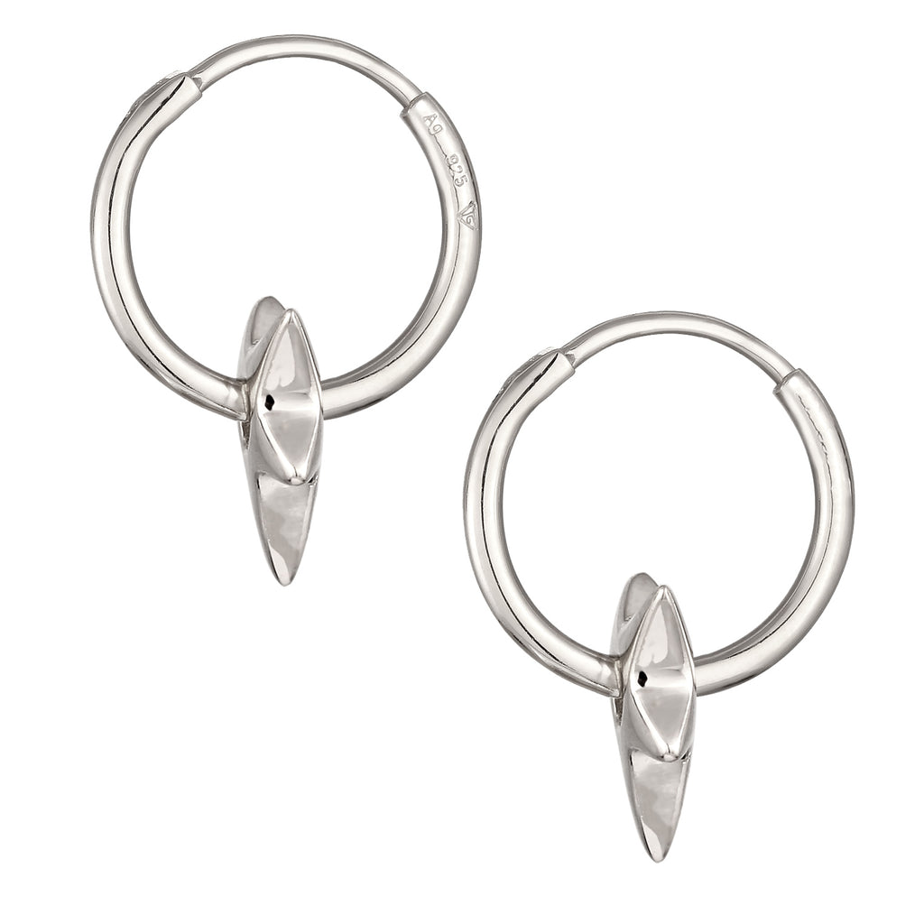 Silber - Elli | Creolen Stern | 925 Sterling Silber