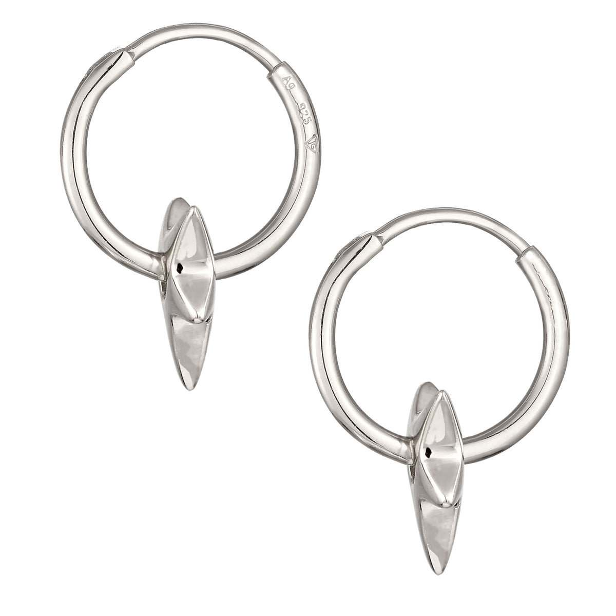 Silber - Elli | Creolen Stern | 925 Sterling Silber