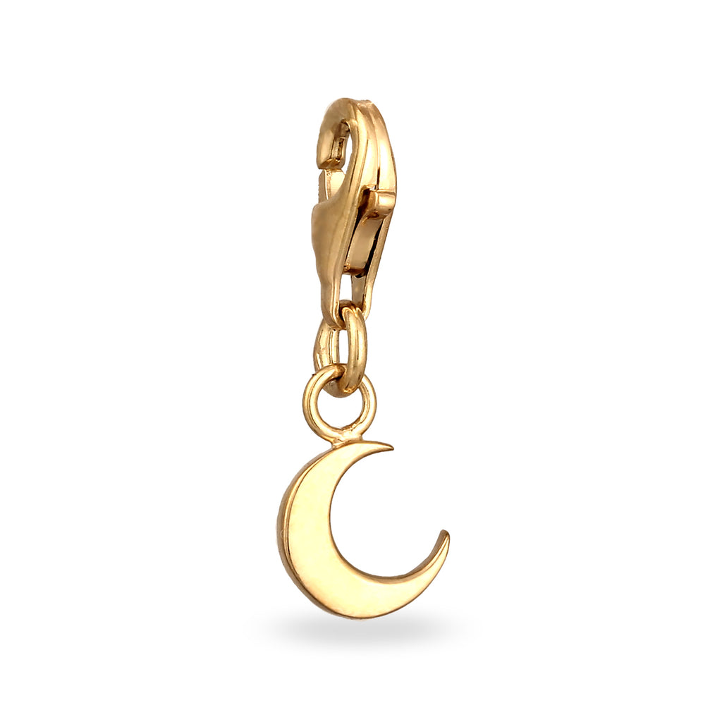 Gold - Elli | Charm Halbmond | 925 Sterling Silber vergoldet