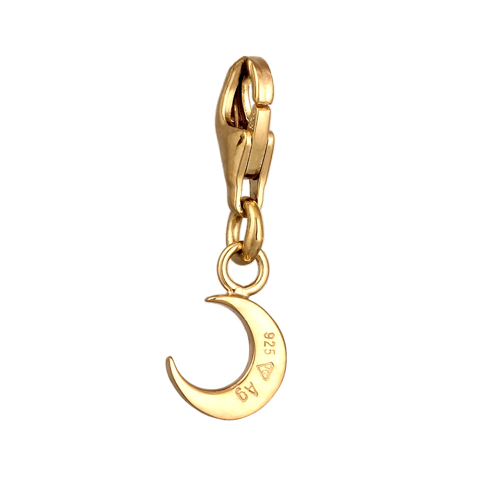 Gold - Elli | Charm Halbmond | 925 Sterling Silber vergoldet