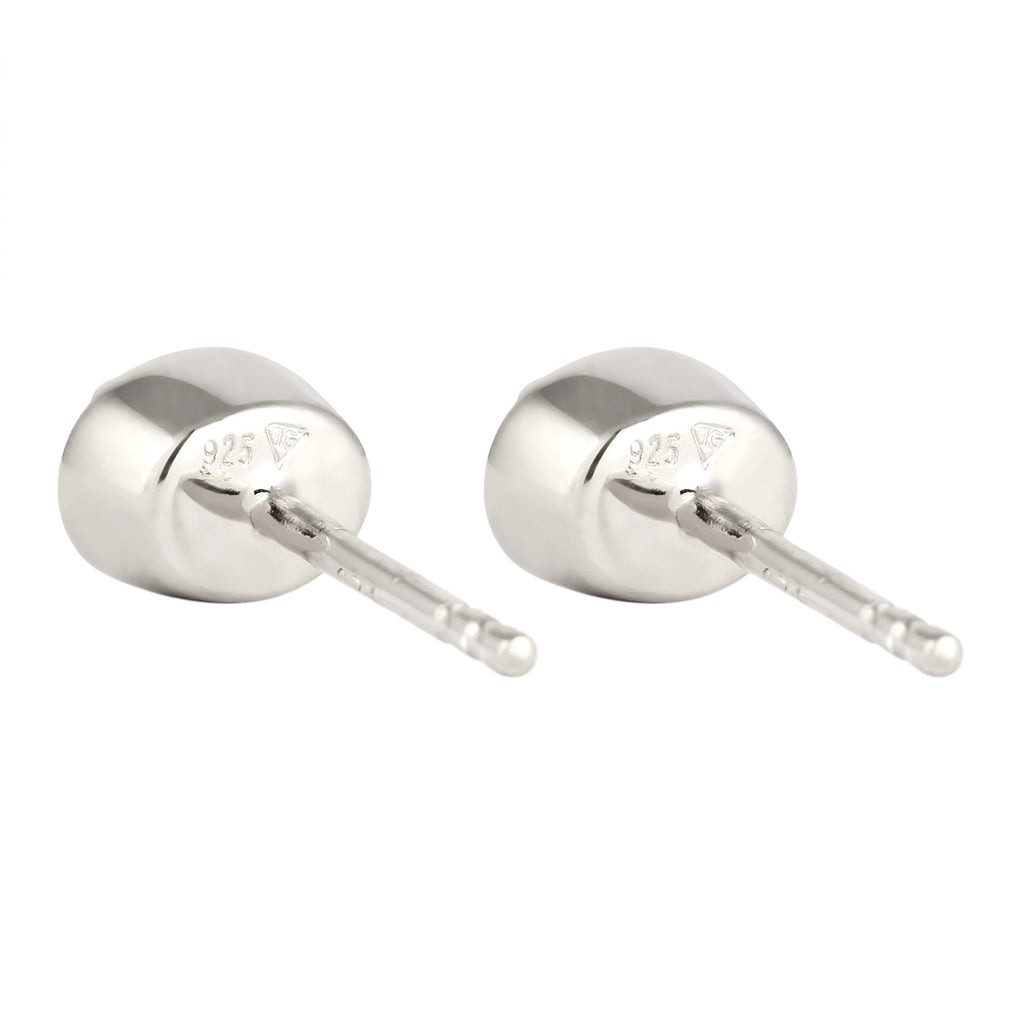 Silber - Elli | Ohrstecker Oval | Mit Kristallen von Swarovski® (Pink) | 925 Sterling Silber