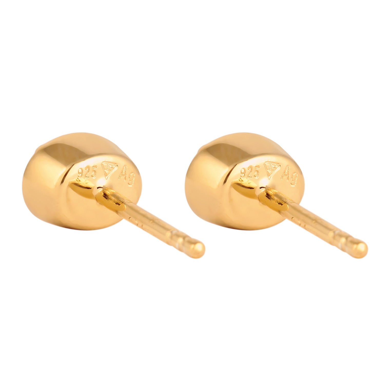 Gold - Elli | Ohrstecker Oval | Mit Kristallen von Swarovski® (Pink) | 925 Sterling Silber vergoldet