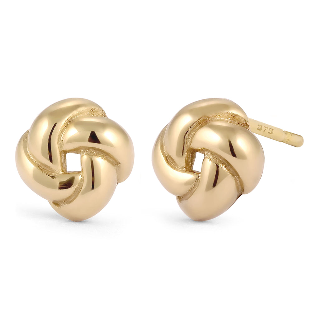Gold - Elli PREMIUM | Ohrstecker Knoten | 375 Gelbgold