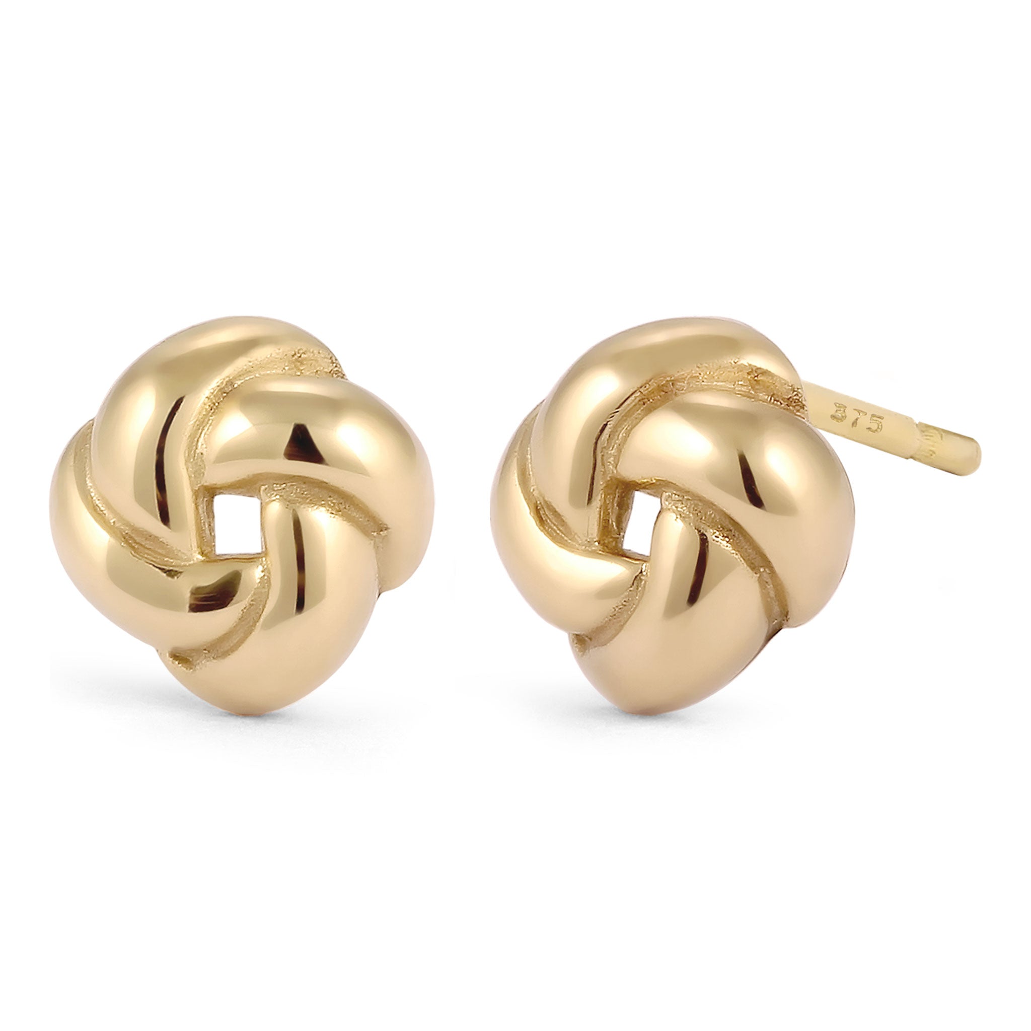 Gold - Elli PREMIUM | Ohrstecker Knoten | 375 Gelbgold