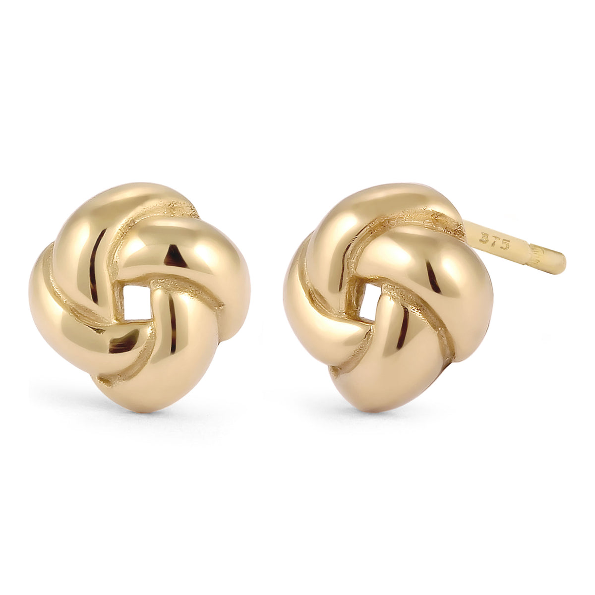 Gold - Elli PREMIUM | Ohrstecker Knoten | 375 Gelbgold