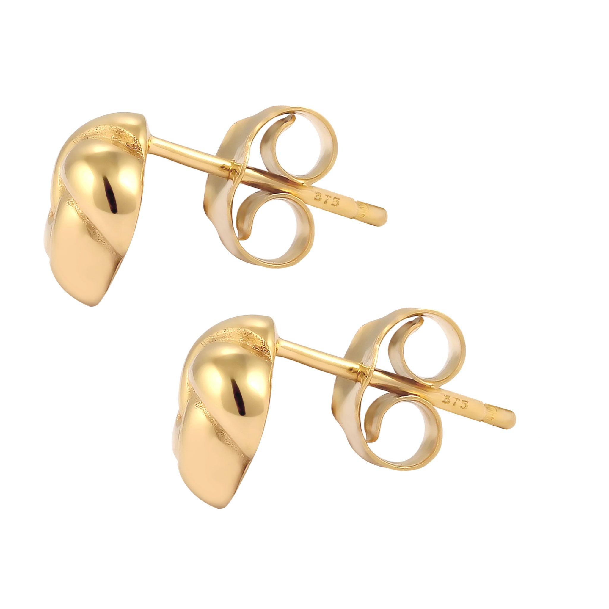 Gold - Elli PREMIUM | Ohrstecker Knoten | 375 Gelbgold