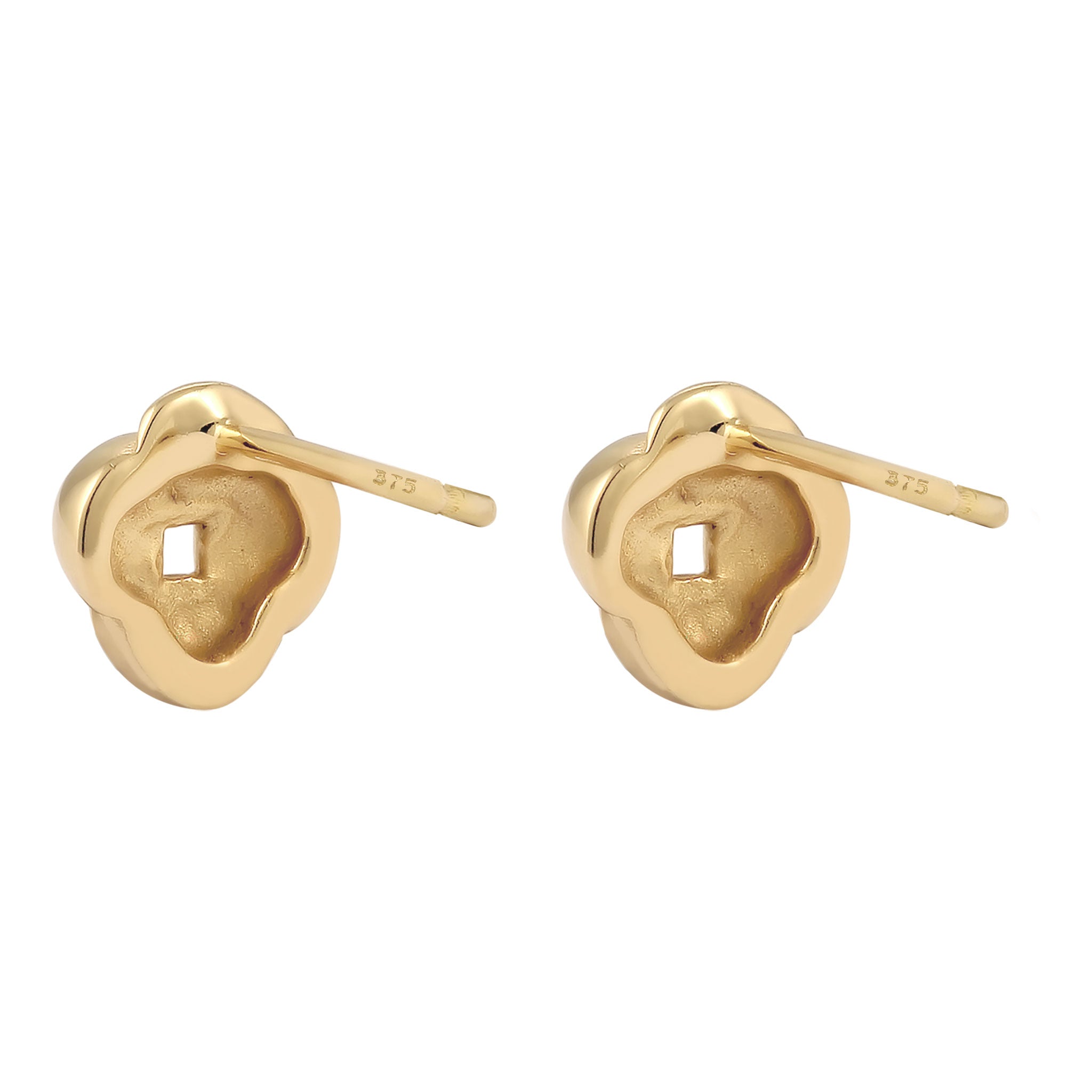 Gold - Elli PREMIUM | Ohrstecker Knoten | 375 Gelbgold