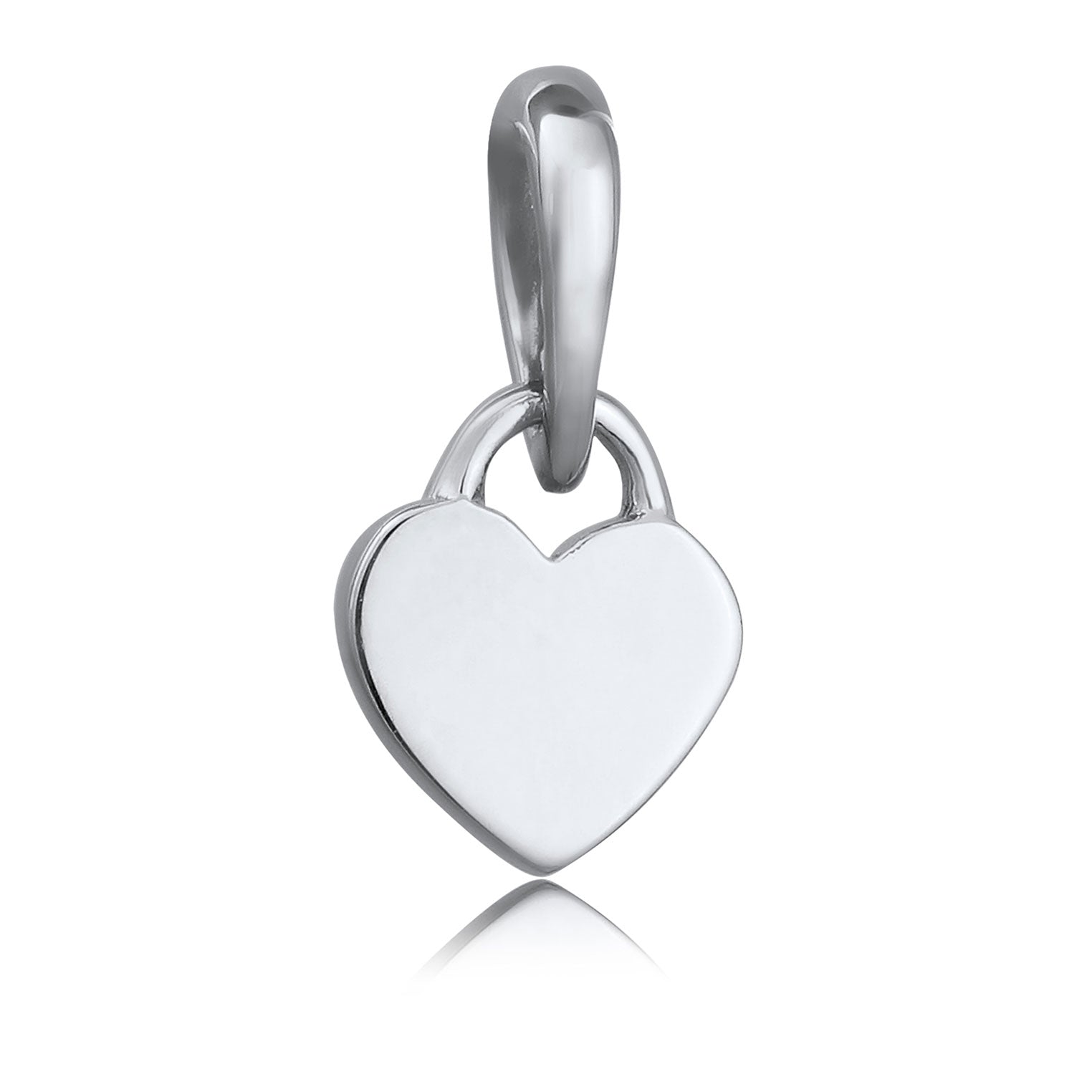 Silver engravable - Elli | Anhänger Herz Gravierbar | 925 Sterling Silber