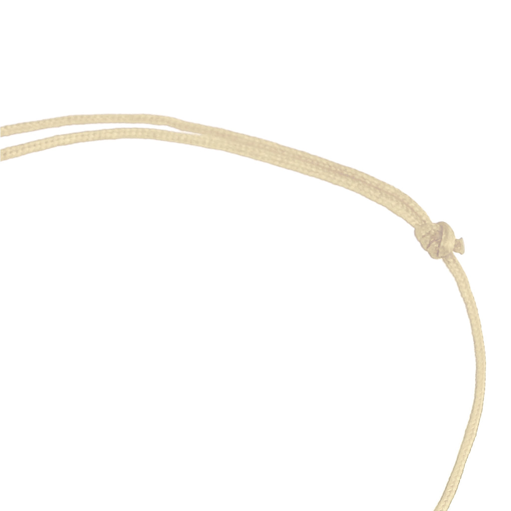 Beige - Elli | Armband Khaki | Gravur Plättchen | 925 Sterling Silber vergoldet