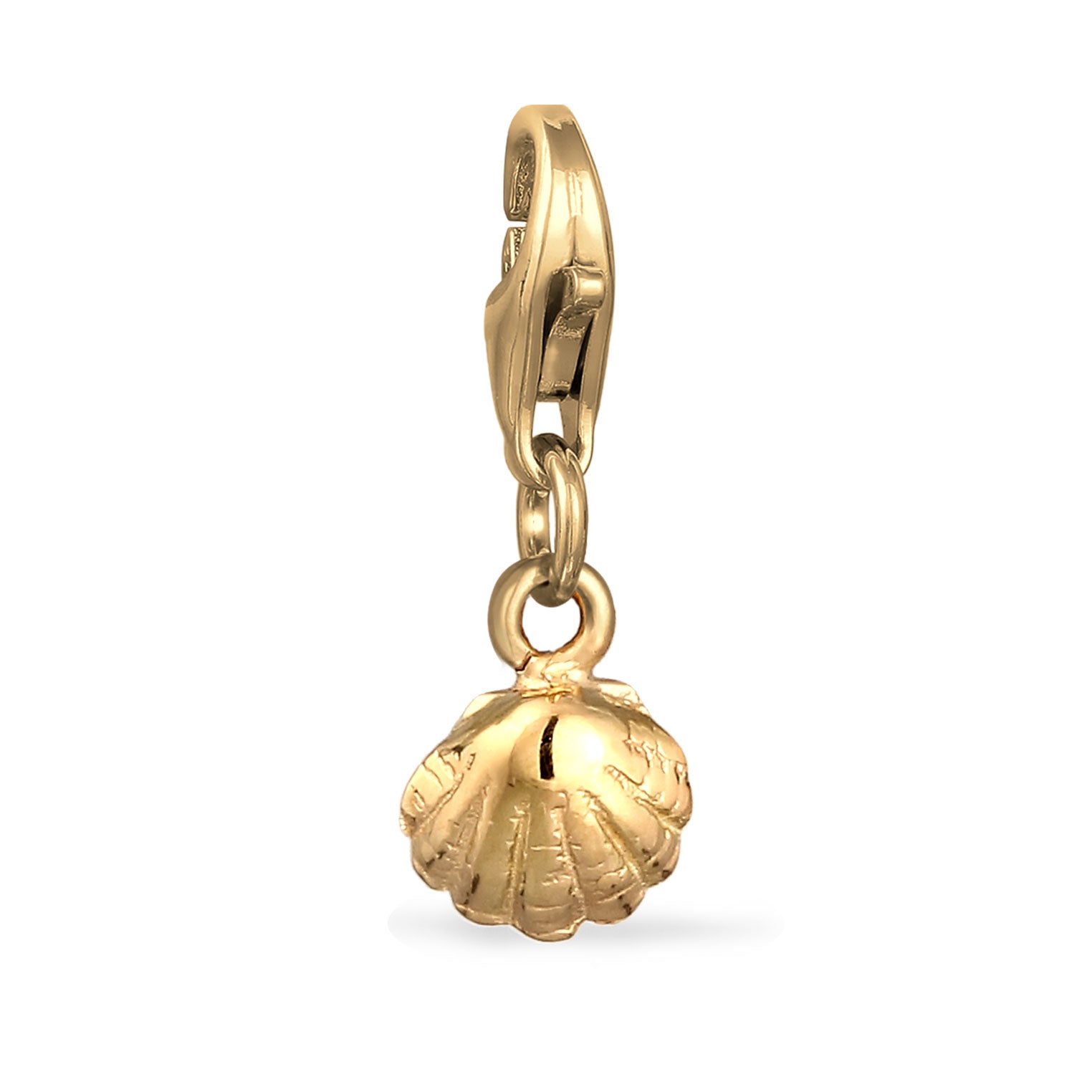 Gold - Elli | Charm Muschel | 925 Sterling Silber vergoldet